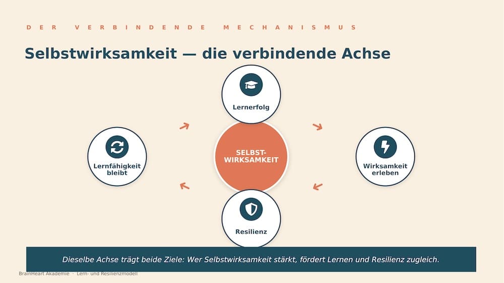 grafik_selbstwirksamkeit-kreislauf warum kinder nicht lernen - lernblockaden - BrainHeart - Selbstwirksamkeit Resilienz